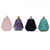 Faceted Polygon Stone Pendant, 25mm x 18mm, Available in Multiple Semi-Precious Stones - 1 pc