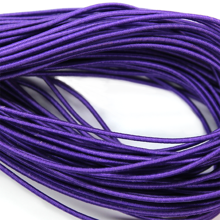 Elastic Nylon Beading Cord, China, Purple, 1.5mm, ~ 16 yards