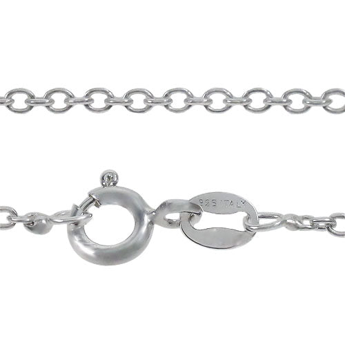 1.7mm Cable Chain, Sterling Silver, 24inch - 1pc