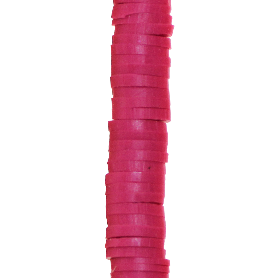 Heishi Beads, Flat Disk Polymer Clay Beads, 6mm, Available in Multiple Colours