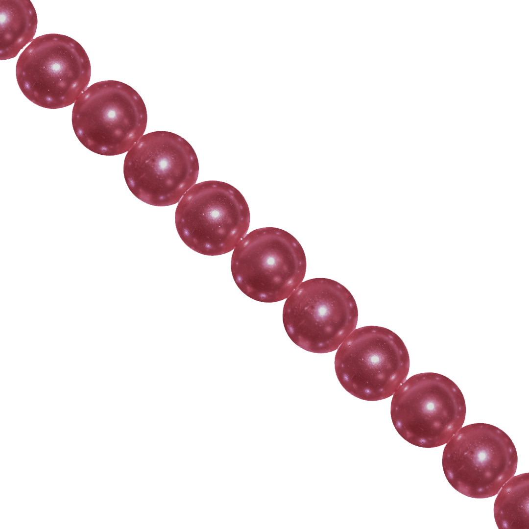 Glass Pearls, 6mm, Approx 140 pcs per strand, Available in Multiple Colour