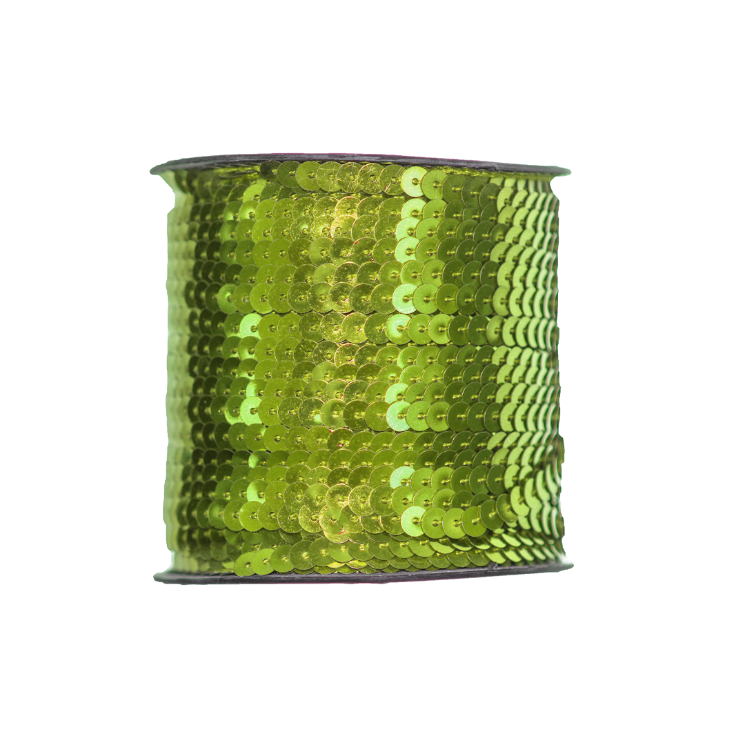 Embellishment, Sequin Ribbon, 6mm & 5mm, Plastic, 100 Yards, Available in Multiple Colours