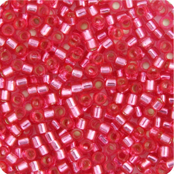 Miyuki Delica 11/0 - Dark Pink Rose Silver Lined-Dyed-DB00-1338V