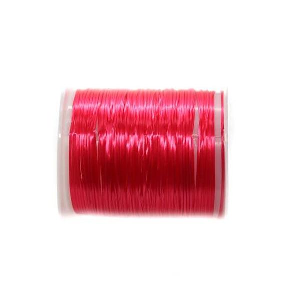 Crystal Tec Elastic Bead Cord, Rose Pink, 0.5mm, ~ 8 yards