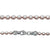 Flat Diamond Cut Bead Bracelet, Sterling Silver with Rose Gold, 7.5 inch