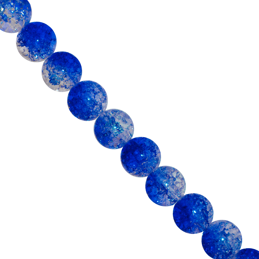 Marble Style Glass Beads, Cracked, Available in Multiple Colours and Sizes