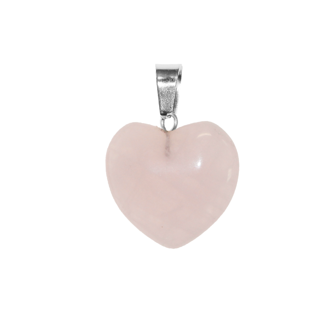 Gemstone Pendant, Heart Shape, 20mm x 20mm, Available in Multiple Gemstones- 1 pc