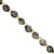 Faceted Hexagon Gemstones with Gold Spacer Bead, 6mm, Available in Various Gemstones