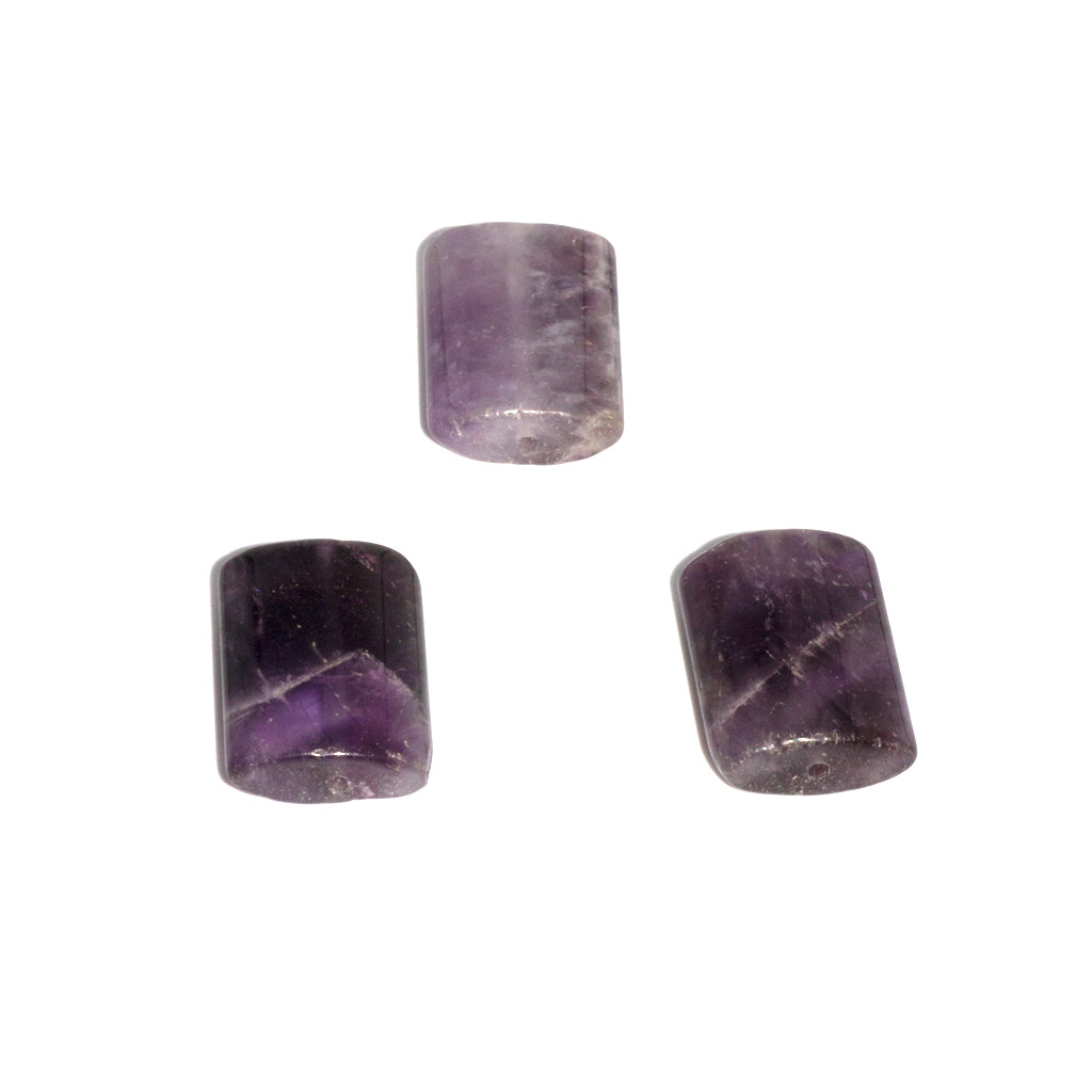 Rectangular Amethyst Stone, Semi-Precious Stone, 25mm x 18mm, Sold Per pkg of 2