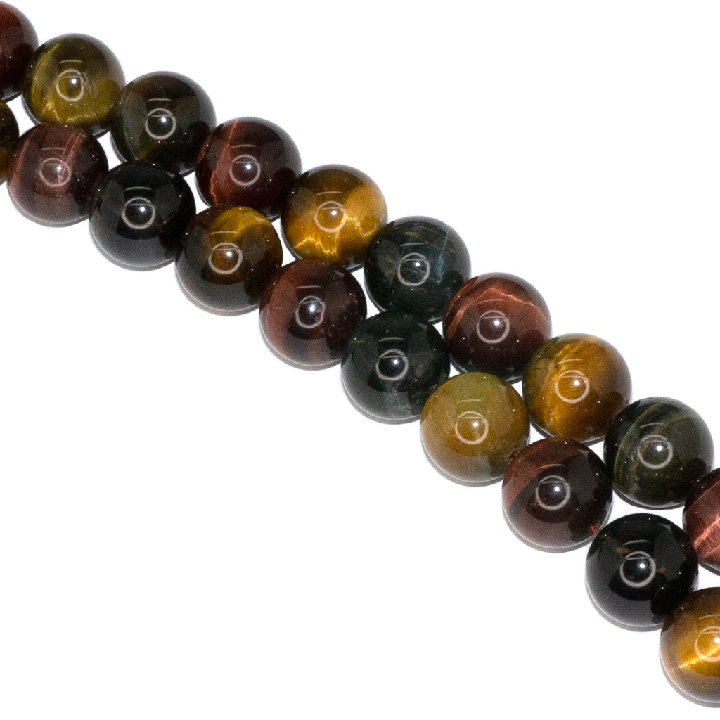 Assorted Tiger Eye, Semi-Precious Stone, 12mm, 32 pcs per strand