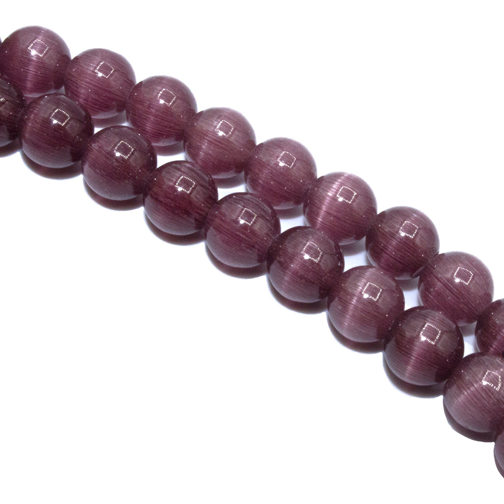 Cats Eye, Glass Beads, Available in 3 Sizes and 12 Colours