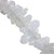 Large Frosted & Semi-Frosted Crystal, Semi-Precious Stone - Approx. 40mm x 10mm, 40 pcs per strand