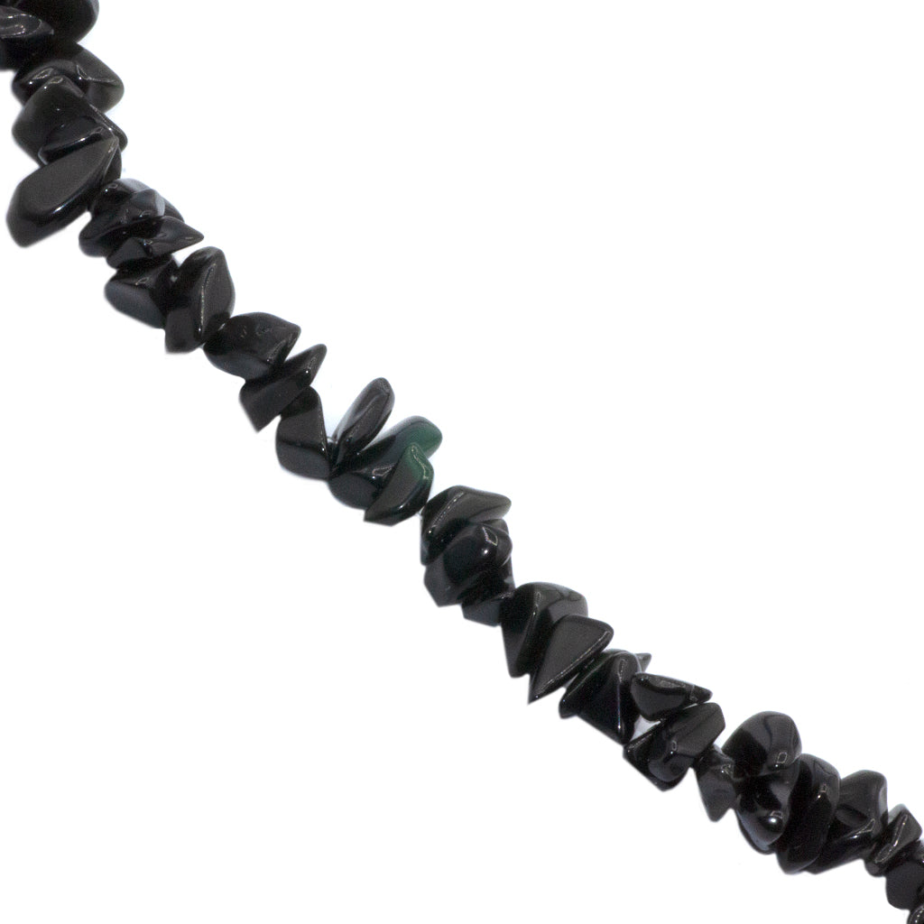 Chipped Obsidian, Semi-Precious Stone, Approx 200 pcs per strand
