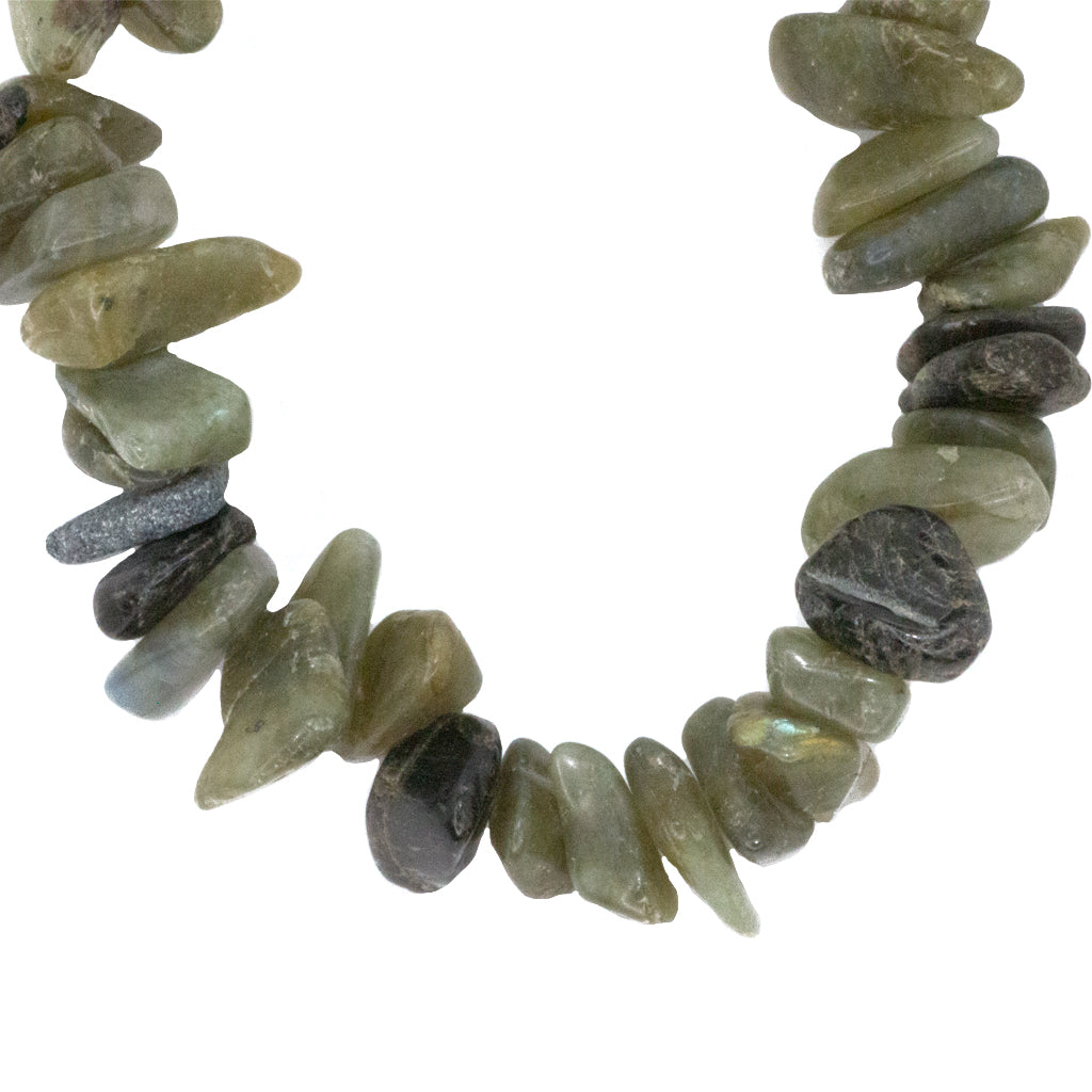 Large Chipped Labradorite, Semi-Precious Stone, Approx 170 pcs per strand