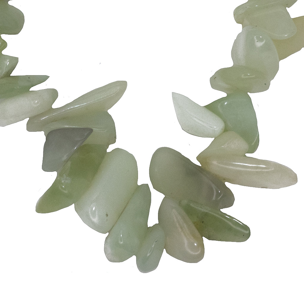 Large Chipped Jade , Semi-Precious Stone, Approx. 130 pcs per strand