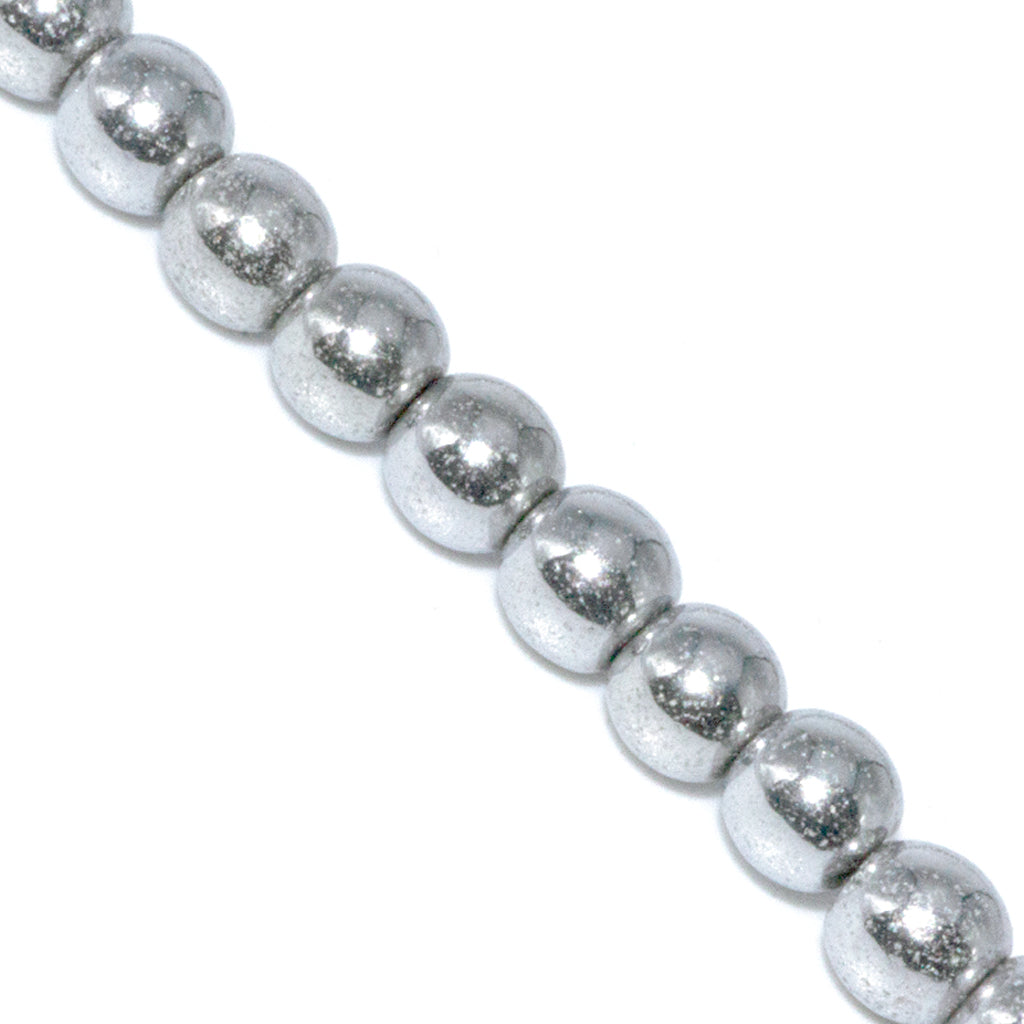 Hematite, Round, Plated, Available in Multiple Sizes and Colours