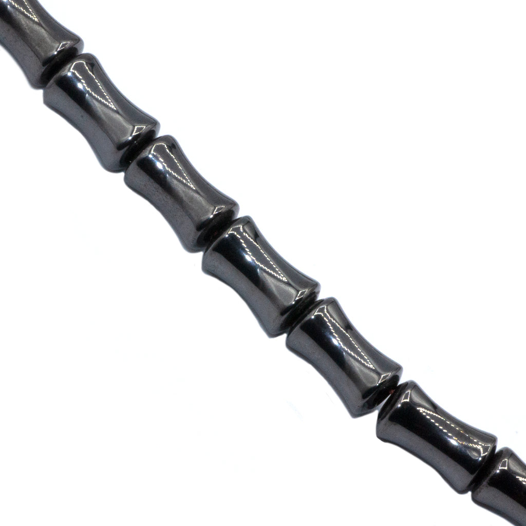 Hematite (Magnetic) Tube, Semi-Precious Stone, 16mm X 8mm, 26 pcs per strand