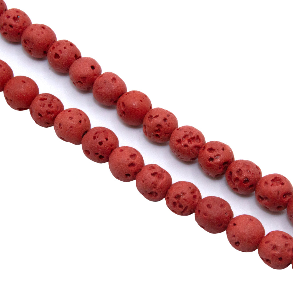 Lava Stone, Semi-Precious Stone, 8mm, Approx 46+ pcs per strand, Available in Multiple Colours