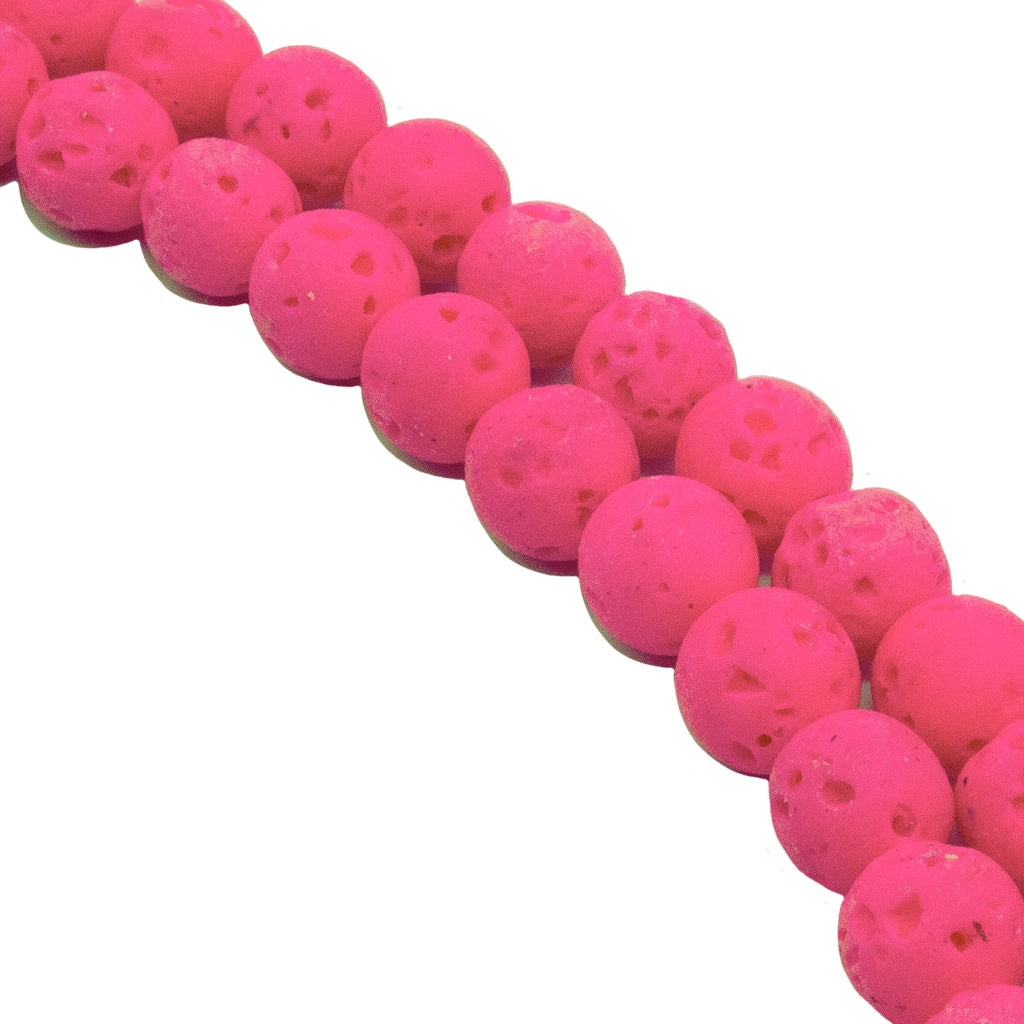 Lava Stone, Semi-Precious Stone, 10mm, Approx 35 pcs per strand, Available in Multiple Colours