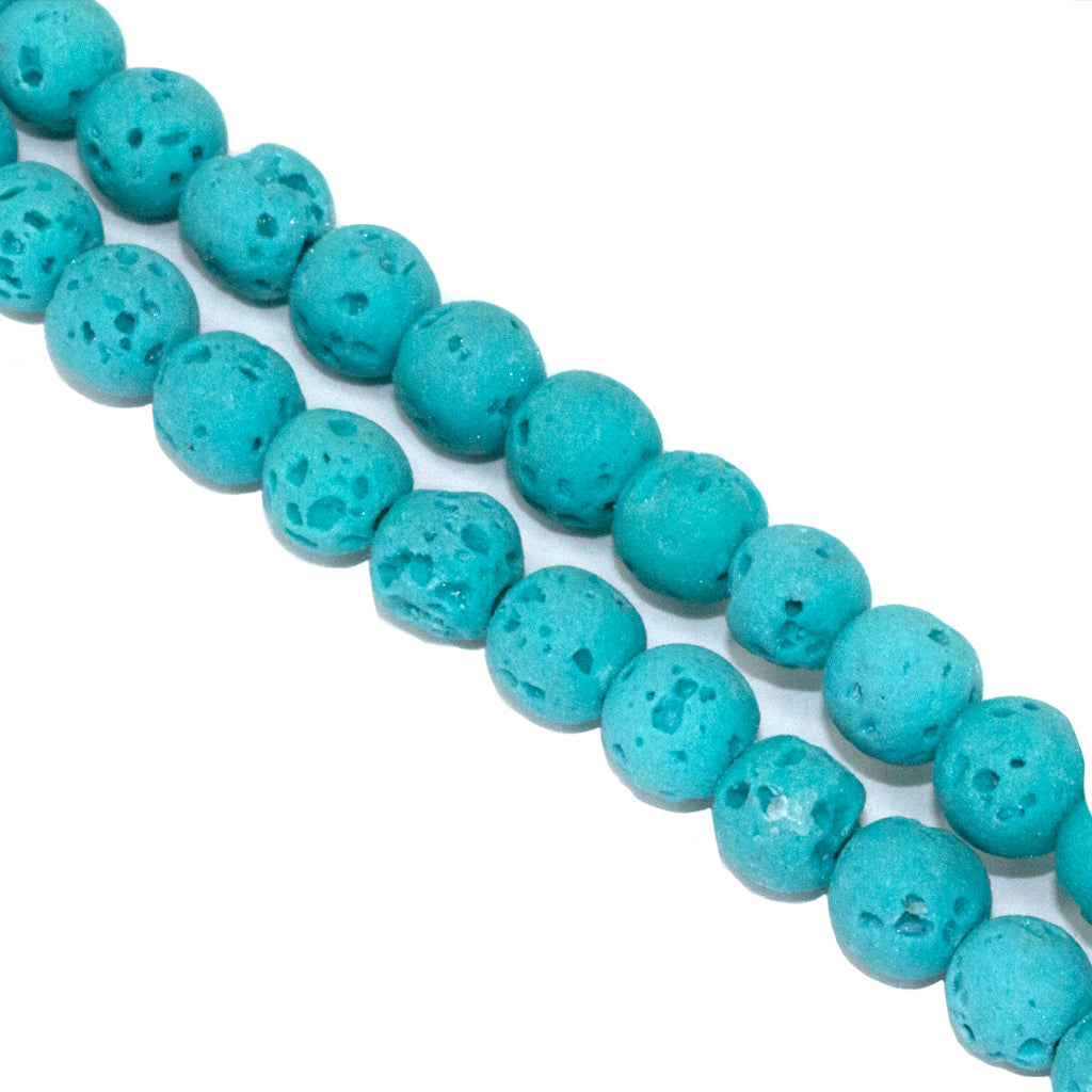 Turquoise Lava Stone, Semi-Precious Stone, 6mm, 60 pcs per strand