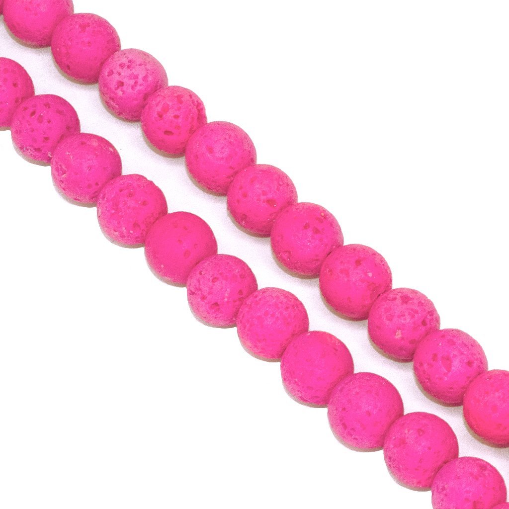 Lava Stone, Semi-Precious Stone, 8mm, Approx 46+ pcs per strand, Available in Multiple Colours