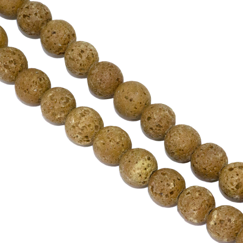 Lava Stone, Semi-Precious Stone, 10mm, Approx 35 pcs per strand, Available in Multiple Colours