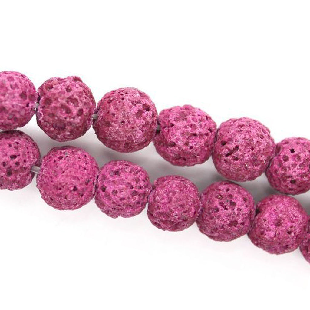 Lava Stone, Semi-Precious Stone, 10mm, Approx 35 pcs per strand, Available in Multiple Colours