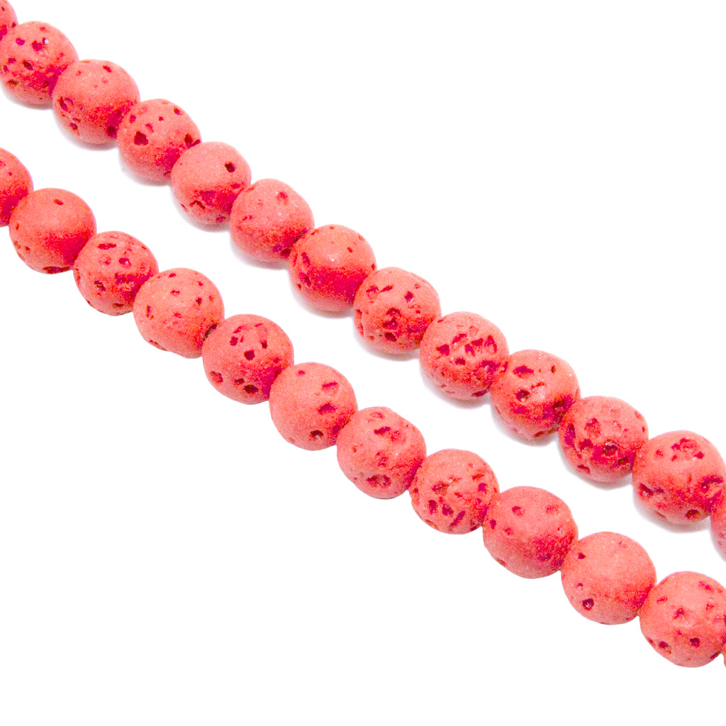 Lava Stone, Semi-Precious Stone, 10mm, Approx 35 pcs per strand, Available in Multiple Colours