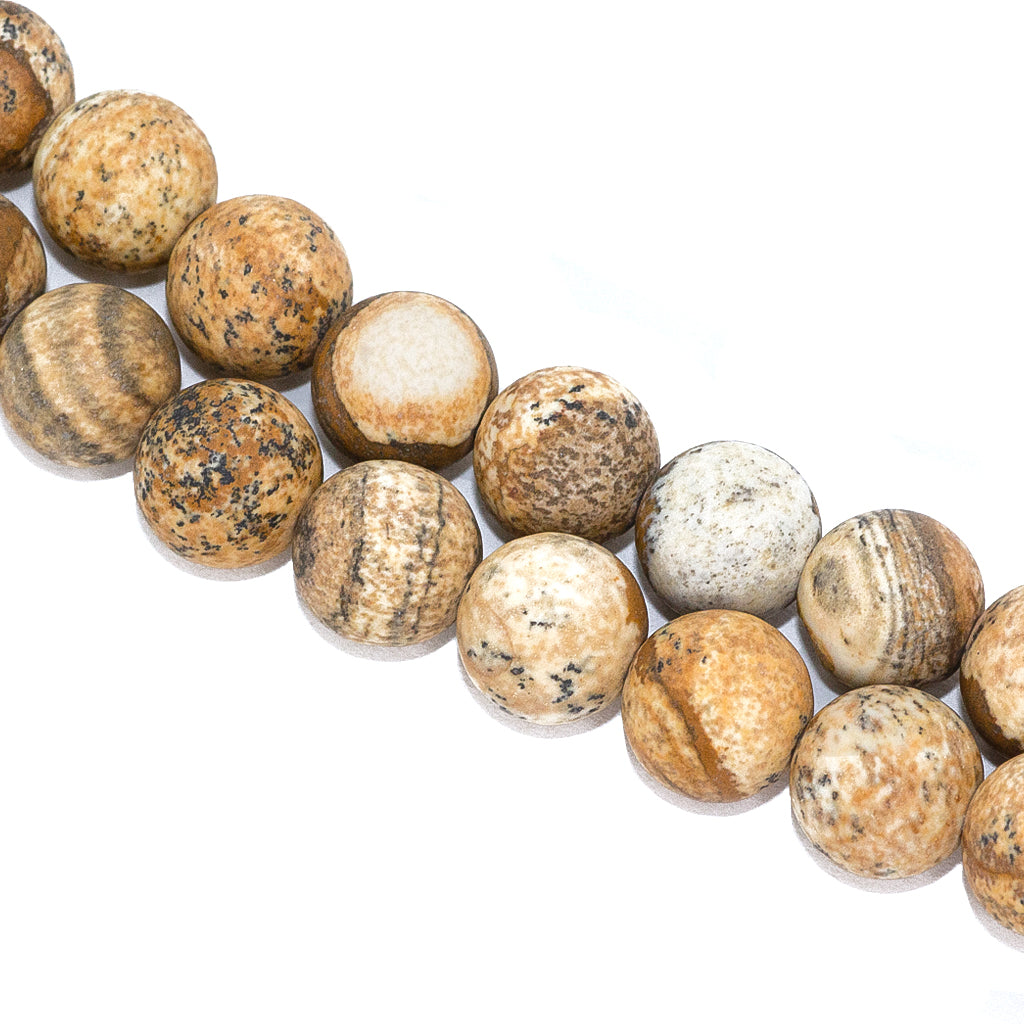 Matte Picture Jasper, Semi-Precious Stone, Available in 4 Sizes