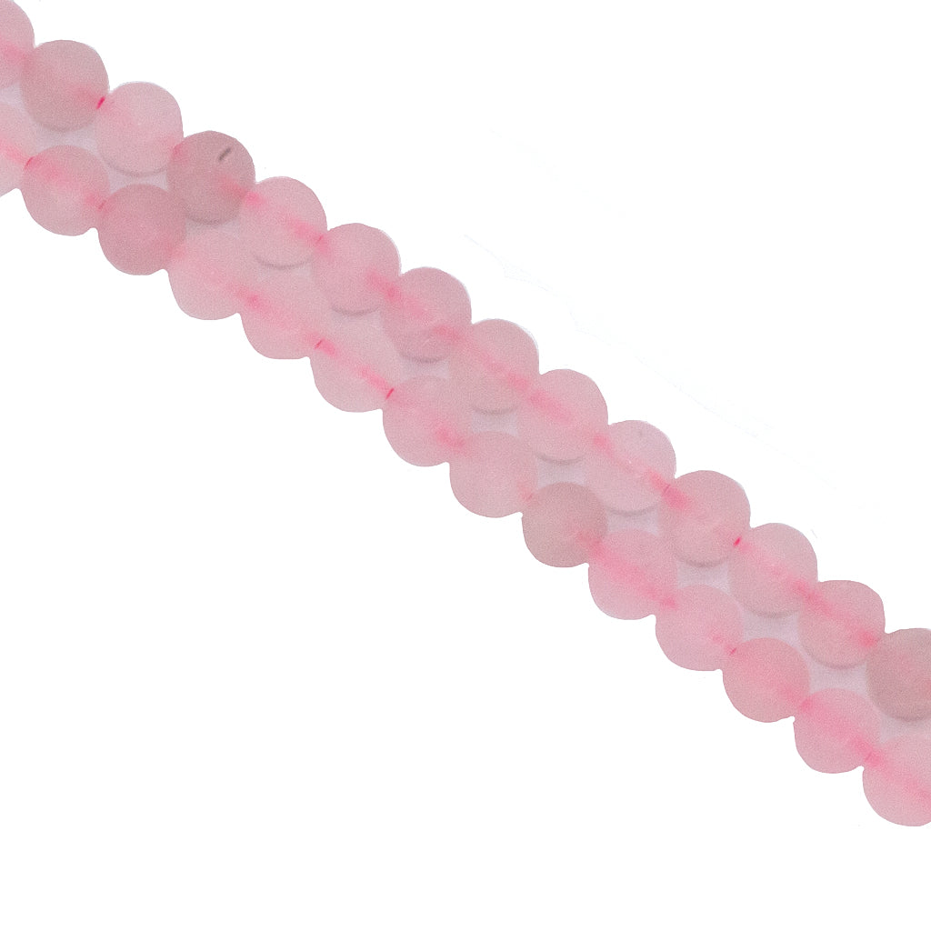 Matte Rose Quartz (A), Semi-Precious Stone, Available in Multiple Sizes