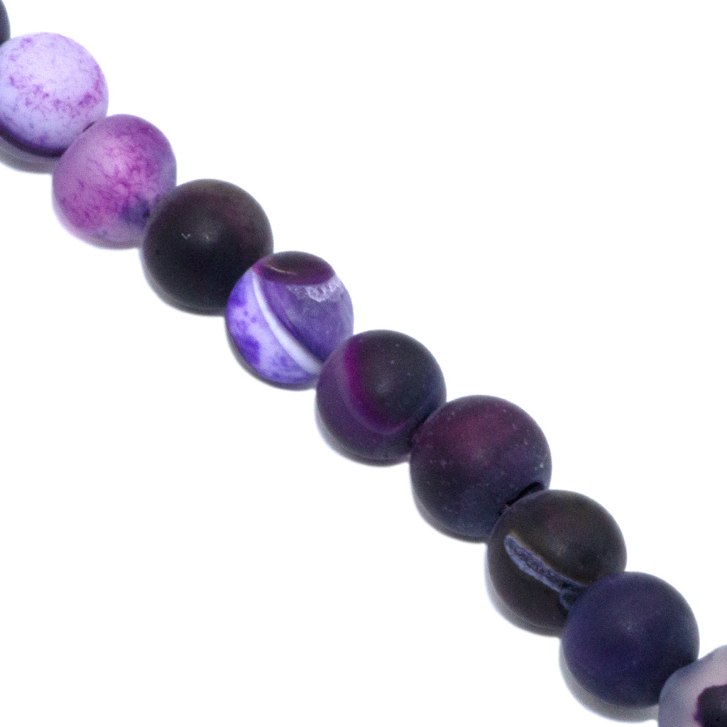 Matte Banded Agate, Semi-Precious Stone, Available in 5 Sizes and 9  Colours