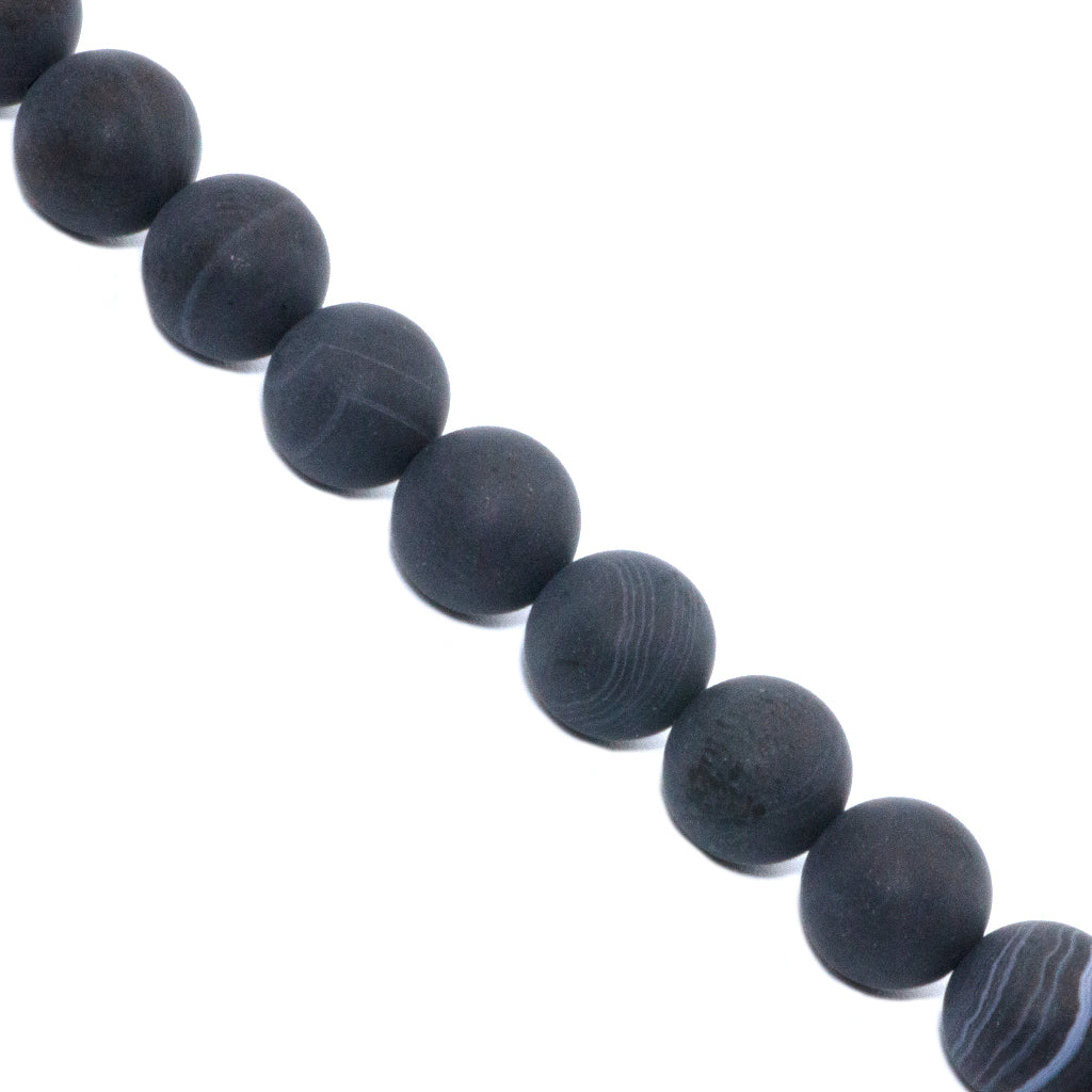 Matte Banded Agate, Semi-Precious Stone, Available in 5 Sizes and 9  Colours
