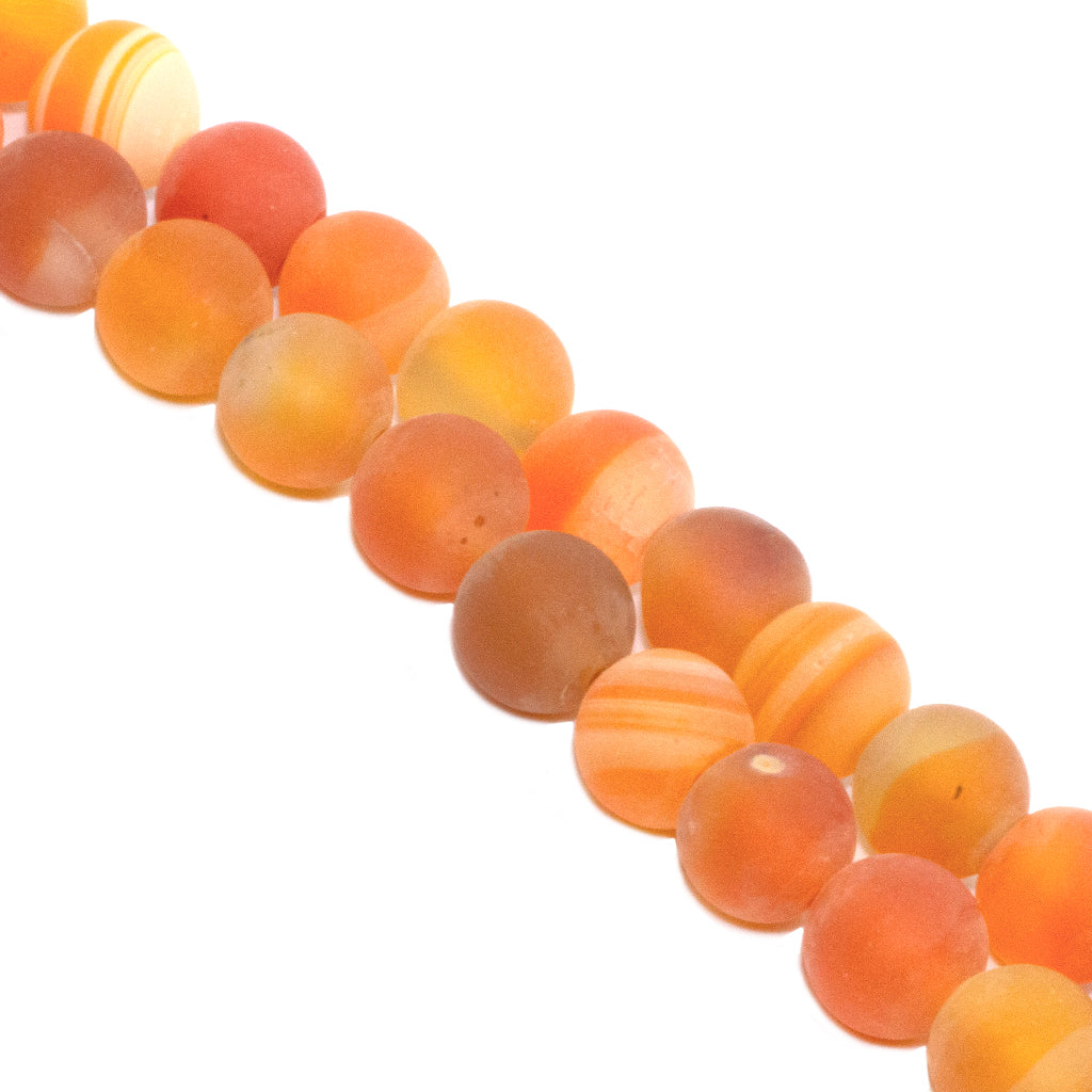 Matte Banded Agate, Semi-Precious Stone, Available in 5 Sizes and 9  Colours