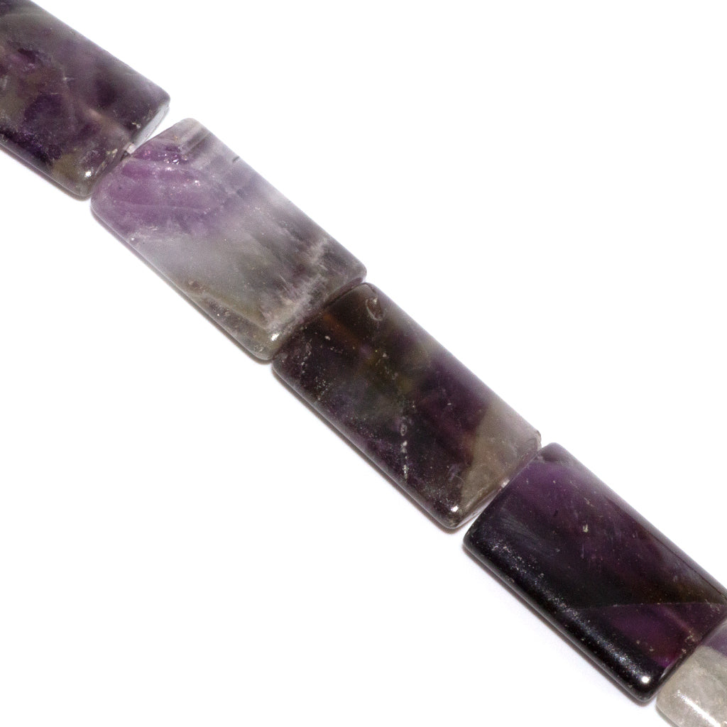 Rectangular Amethyst, 17mm x 25mm, 8 pcs per strand