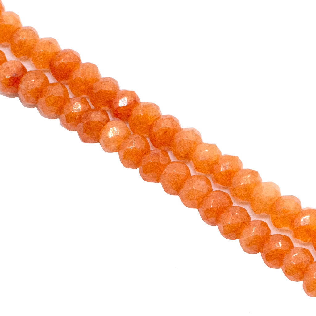 Dyed Agate, Rondelle Faceted, Semi-Precious Stone, 4mm x 3mm, 110 pcs per strand, Available in Multiple Colours