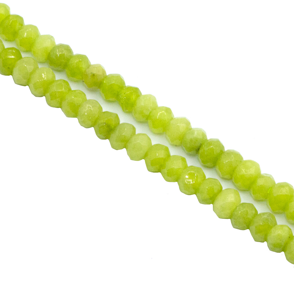 Dyed Agate, Rondelle Faceted, Semi-Precious Stone, 4mm x 3mm, 110 pcs per strand, Available in Multiple Colours