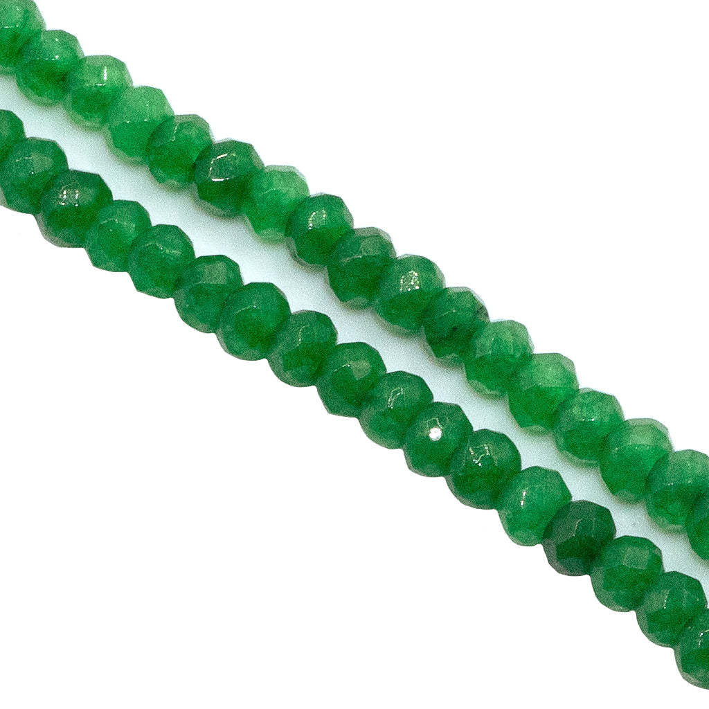Dyed Agate, Rondelle Faceted, Semi-Precious Stone, 4mm x 3mm, 110 pcs per strand, Available in Multiple Colours
