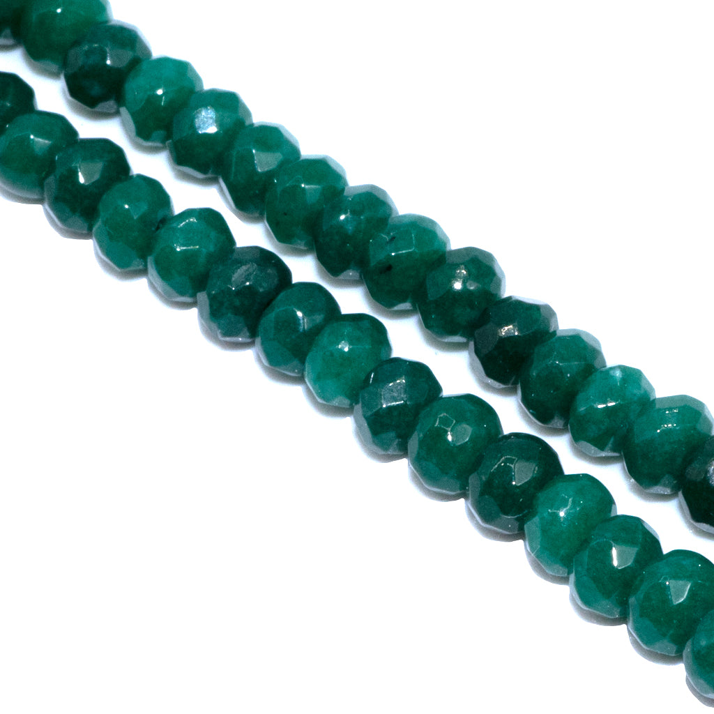 Dyed Agate, Rondelle Faceted, Semi-Precious Stone, 4mm x 3mm, 110 pcs per strand, Available in Multiple Colours