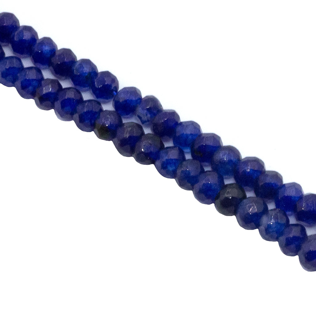 Dyed Agate, Rondelle Faceted, Semi-Precious Stone, 4mm x 3mm, 110 pcs per strand, Available in Multiple Colours