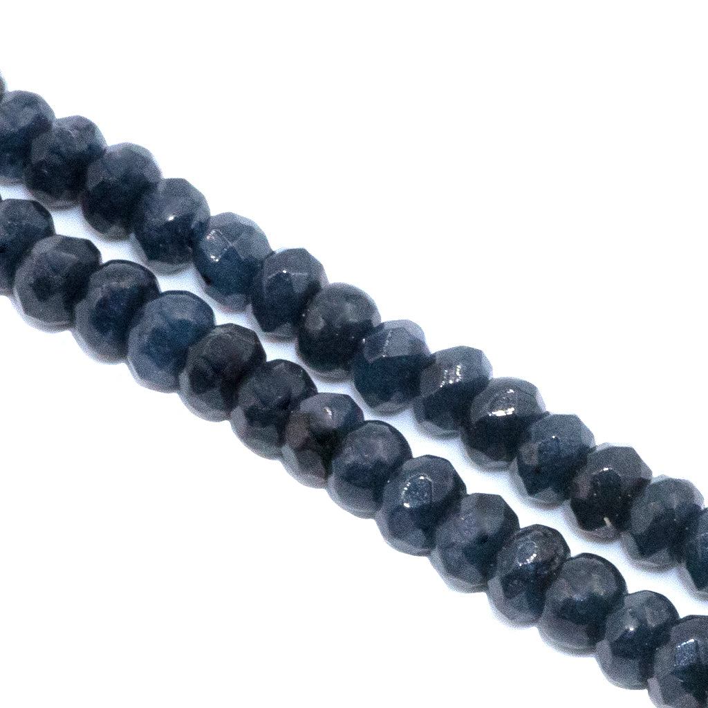 Dyed Agate, Rondelle Faceted, Semi-Precious Stone, 4mm x 3mm, 110 pcs per strand, Available in Multiple Colours