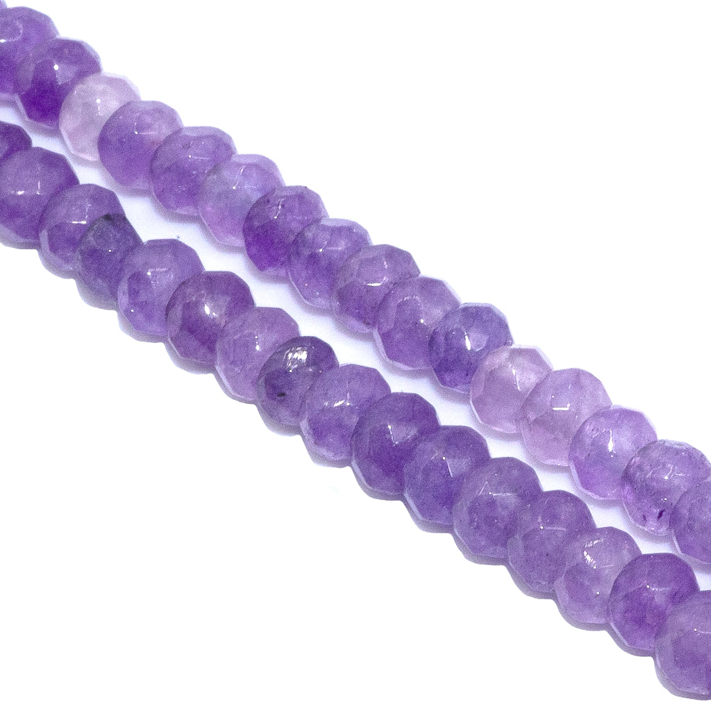 Dyed Agate, Rondelle Faceted, Semi-Precious Stone, 4mm x 3mm, 110 pcs per strand, Available in Multiple Colours