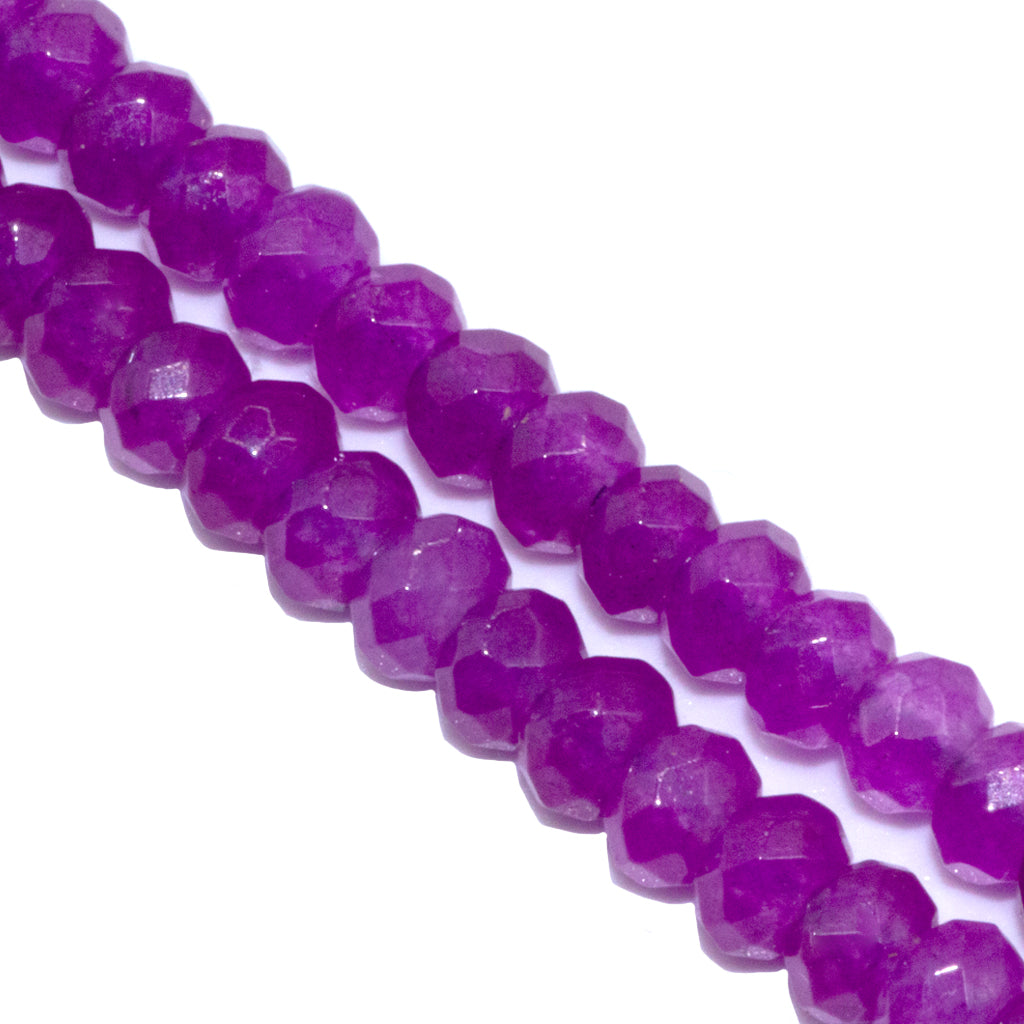 Dyed Agate, Rondelle Faceted, Semi-Precious Stone, 4mm x 3mm, 110 pcs per strand, Available in Multiple Colours