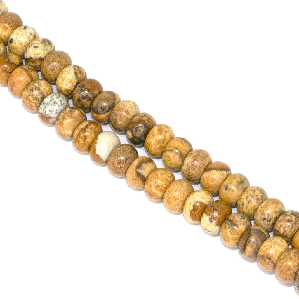 Rondelle Semi-Precious Stone, 6mm x 4mm, 85 pcs per strand - Available in 20 Stones