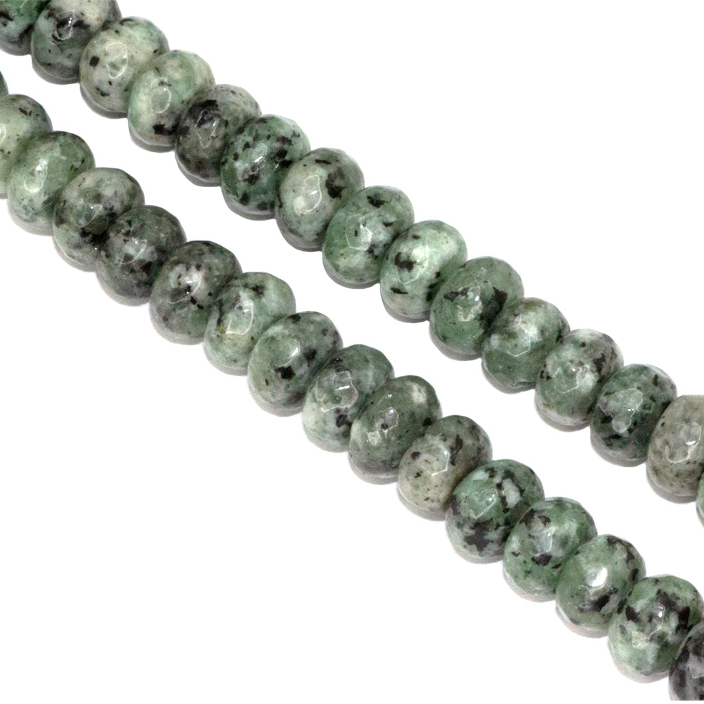 Dyed Agate, Rondelle Faceted, Semi-Precious Stone, 8mm x 5mm, 65 pieces per strand, Available in a Variety of Colours