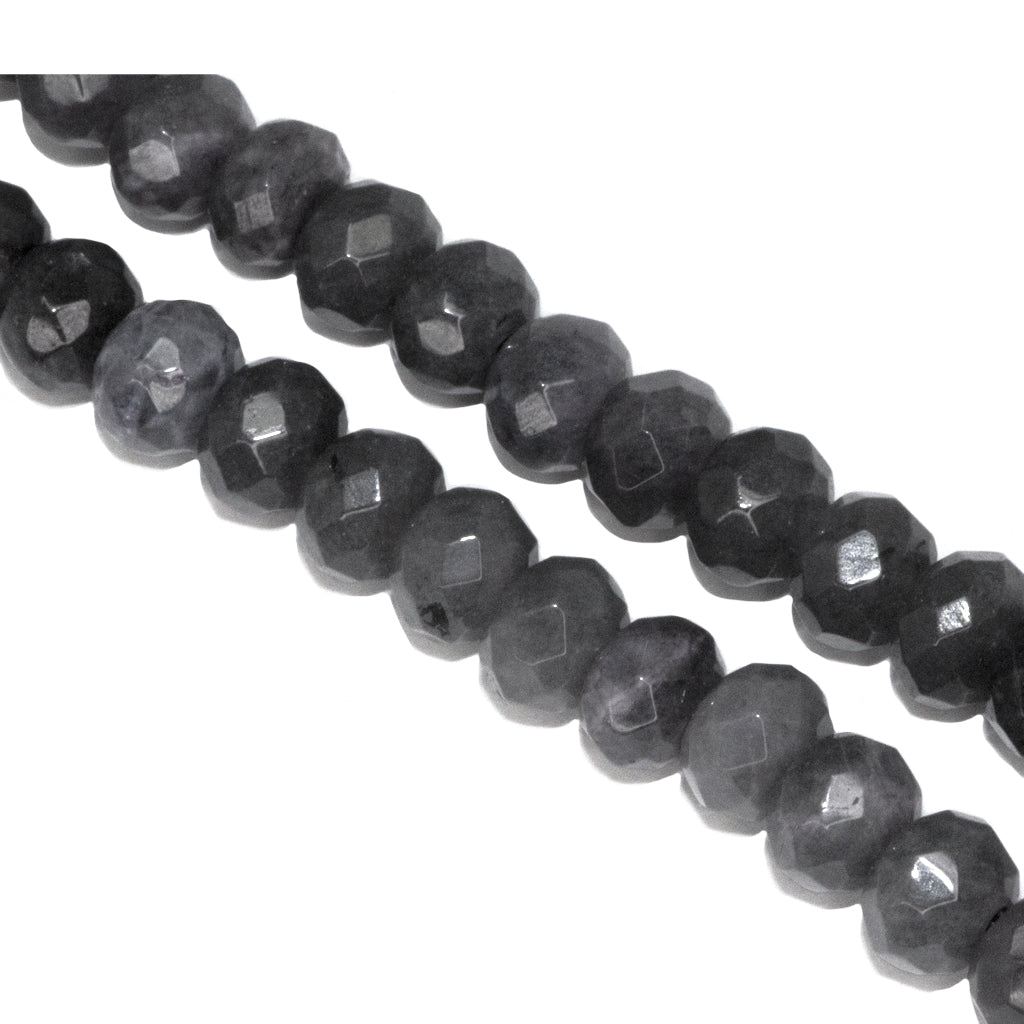 Dyed Agate, Rondelle Faceted, Semi-Precious Stone, 8mm x 5mm, 65 pieces per strand, Available in a Variety of Colours