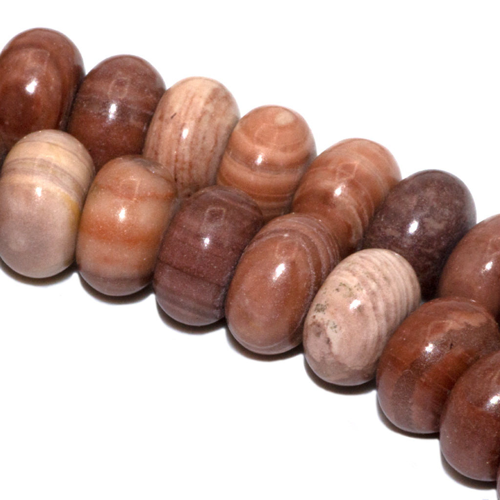 Rondelle Semi-Precious Stone, 8mm x 5mm, 70 pcs per strand - Available in 20 Stones