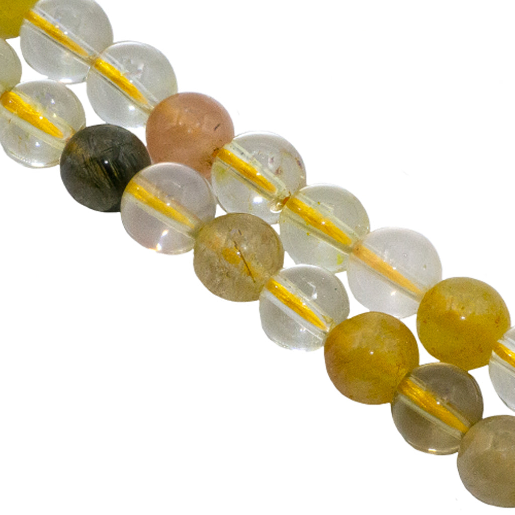 Rutilated Quartz Mix, Semi-Precious Stone, Available in 4 Sizes