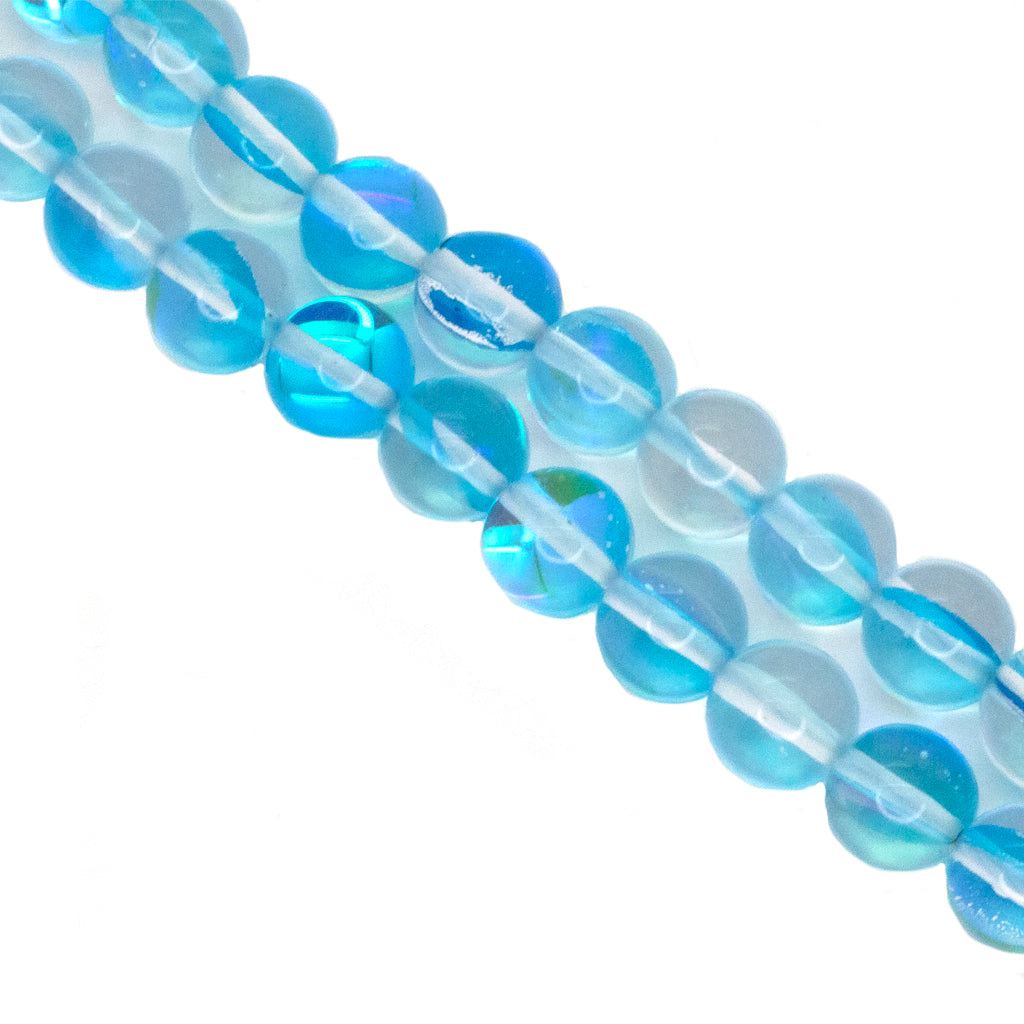 Synthetic Mystic Aura Quartz, 10mm, 38 pcs per strand, Available in 9 Colours