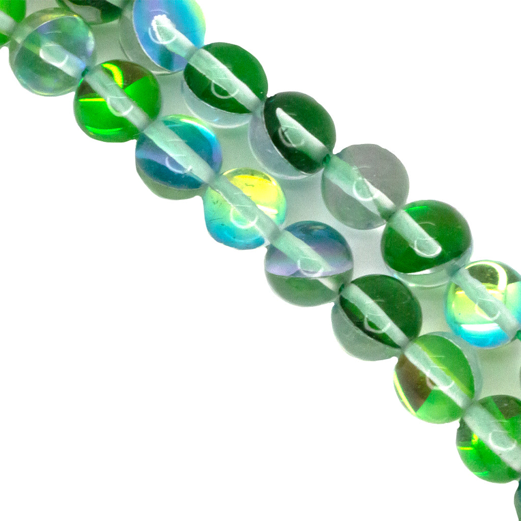 Synthetic Mystic Aura Quartz, 10mm, 38 pcs per strand, Available in 9 Colours