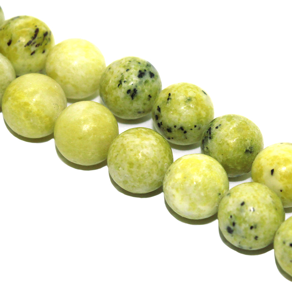 Yellow Serpentine, Semi-Precious Stone, 6mm, 62 pcs per strand